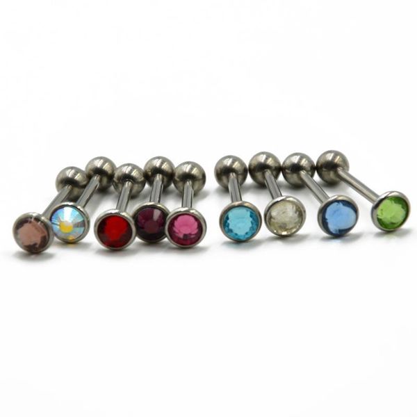 bog-flat cz gem tongue barbell ring piercing with screw fit internally thread assorted 9 color 9pcs/lot q sqcioi, Silver
bog-flat cz gem tongue barbell ring piercing with screw fit internally thread assorted 9 color 9pcs/lot q sqcioi, Silver