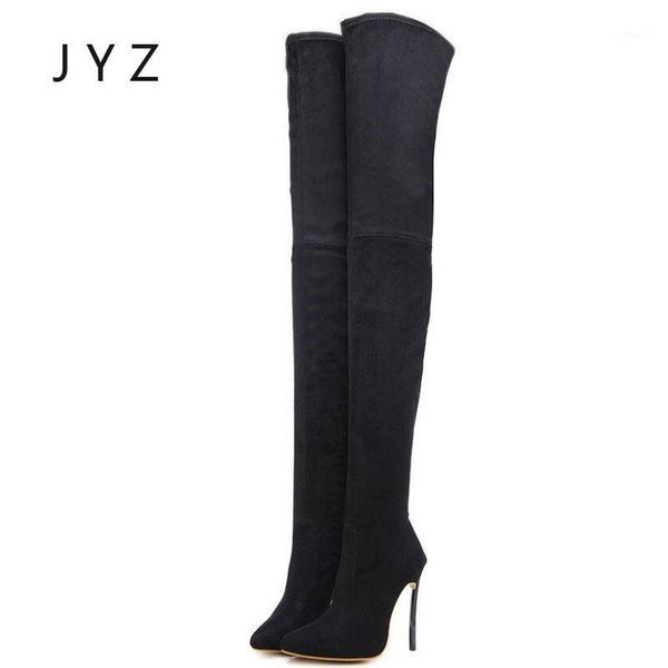 fashion new womens boots over the knee high heels platform pumps pointed toe elastic fabric shoes lady size 40 41 42 10251, Black
fashion new womens boots over the knee high heels platform pumps pointed toe elastic fabric shoes lady size 40 41 42 10251, Black