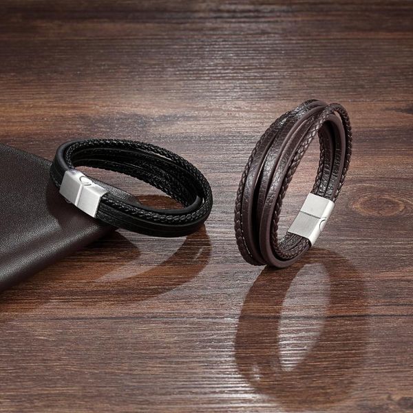 charm bracelets moge trendy men stainless steel genuine leather bracelet vintage male braided jewelry for women gift, Golden;silver
charm bracelets moge trendy men stainless steel genuine leather bracelet vintage male braided jewelry for women gift, Golden;silver
