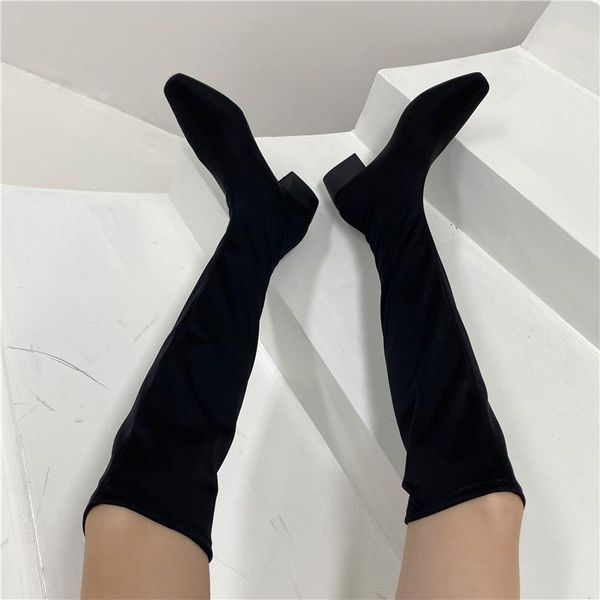 fashion women knee high boots round toe thick mid heels knight boots slip on sock stretch elastic black plus size 42
fashion women knee high boots round toe thick mid heels knight boots slip on sock stretch elastic black plus size 42