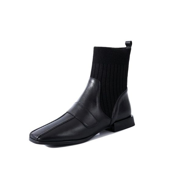 2020 fashion comfortable genuine leather women's ankle boots elegant square toe thick heels shoes party casual shoes woman, Black
2020 fashion comfortable genuine leather women's ankle boots elegant square toe thick heels shoes party casual shoes woman, Black