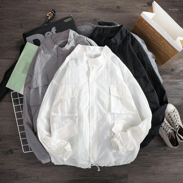 summer mens thin jacket solid sun protection clothing loose bigger size loose fit oversize coat outwear long sleeve zip up k31, Black;brown
summer mens thin jacket solid sun protection clothing loose bigger size loose fit oversize coat outwear long sleeve zip up k31, Black;brown