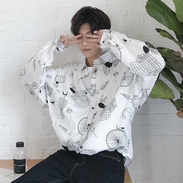 japanese printed long sleeve shirts mens harajuku style hawaiian shirts male casual shirts streetwear fashion korean shirt male, White;black
japanese printed long sleeve shirts mens harajuku style hawaiian shirts male casual shirts streetwear fashion korean shirt male, White;black