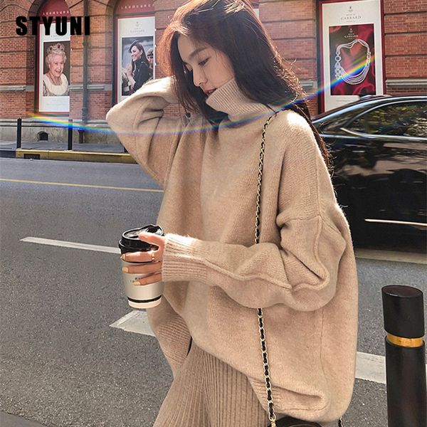 la femme loose casual high neck sweater women autumn and winter new solid color sweater pullover sweater ladies design sense
la femme loose casual high neck sweater women autumn and winter new solid color sweater pullover sweater ladies design sense