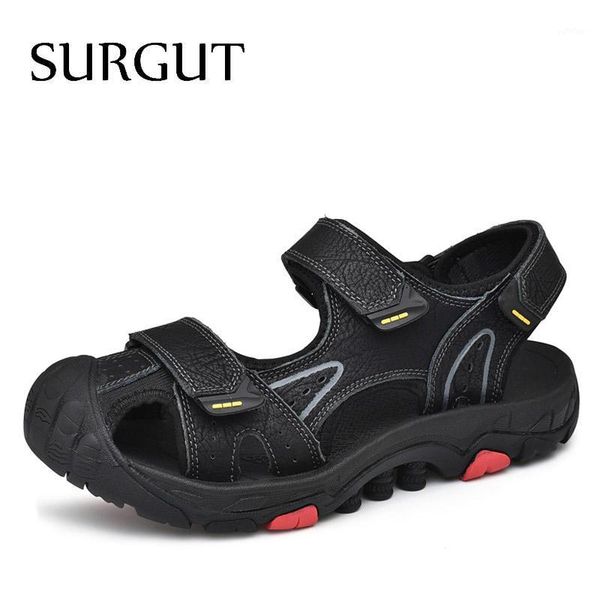 surgut summer fashion sandals men quality leather beach breathable mens shoes wear casual man shoes big size 38~461, Black
surgut summer fashion sandals men quality leather beach breathable mens shoes wear casual man shoes big size 38~461, Black