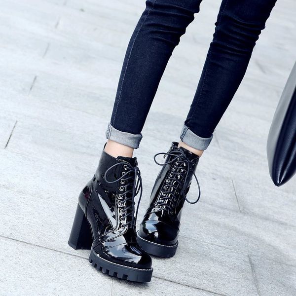 allbitefo fashion genuine leather thick heel platform women boots high heel shoes leather boots girls ankle boots 201022, Black
allbitefo fashion genuine leather thick heel platform women boots high heel shoes leather boots girls ankle boots 201022, Black