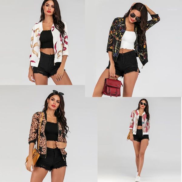 women's jackets m&de women basic 2021 summer long sleeve print casual zipper short biker female coat spring outerwear1, Black;brown
women's jackets m&de women basic 2021 summer long sleeve print casual zipper short biker female coat spring outerwear1, Black;brown