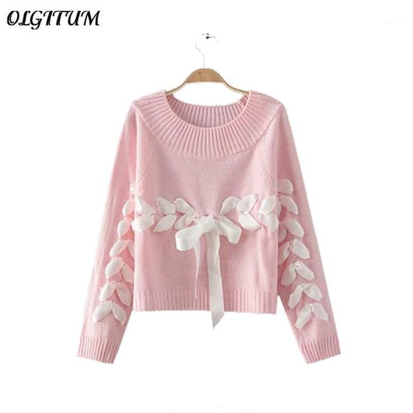 olgitum 2019 fashion new ladies sweater solid color cute silk banded bowknot loose sweater knitted pullover for female1, White;black
olgitum 2019 fashion new ladies sweater solid color cute silk banded bowknot loose sweater knitted pullover for female1, White;black