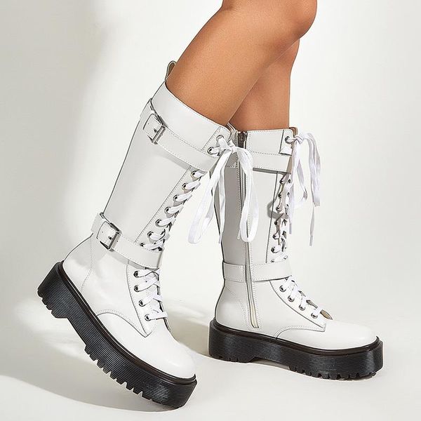 boots booties female pu leather knee high botas drop autumn winter fashion chunky platform thick bottom punk motorcycle, Black
boots booties female pu leather knee high botas drop autumn winter fashion chunky platform thick bottom punk motorcycle, Black