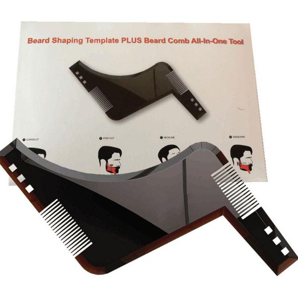 men beard shaping styling template combs plastic beard hair comb for hair appearance moustache moulding hairdressing, Silver
men beard shaping styling template combs plastic beard hair comb for hair appearance moustache moulding hairdressing, Silver