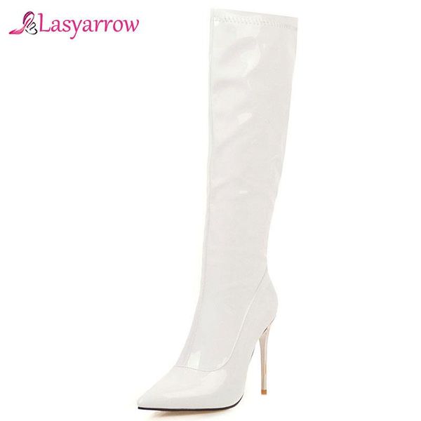 boots lasyarrow winter knee high women patent leather thin heel tall zipper extreme shoes lady autumn, Black
boots lasyarrow winter knee high women patent leather thin heel tall zipper extreme shoes lady autumn, Black