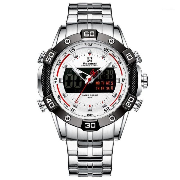readeel mens sport watches led digital watch men quartz analog wrist watch man clock relogio masculino1, Slivery;brown
readeel mens sport watches led digital watch men quartz analog wrist watch man clock relogio masculino1, Slivery;brown