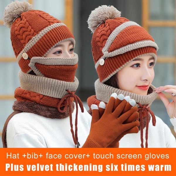 hats, scarves & gloves sets 4pcs womens winter scarf set thickend knitted hat face cover outdoor aic88, Blue;gray
hats, scarves & gloves sets 4pcs womens winter scarf set thickend knitted hat face cover outdoor aic88, Blue;gray