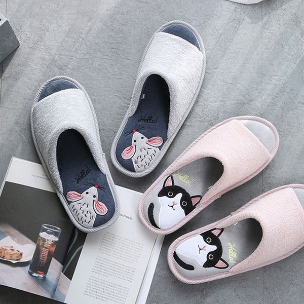 spring autumn home women cotton slippers cute cartoon animal mouse cat ladies flat bedroom shoes non-slip couples slides female x1020, Black
spring autumn home women cotton slippers cute cartoon animal mouse cat ladies flat bedroom shoes non-slip couples slides female x1020, Black