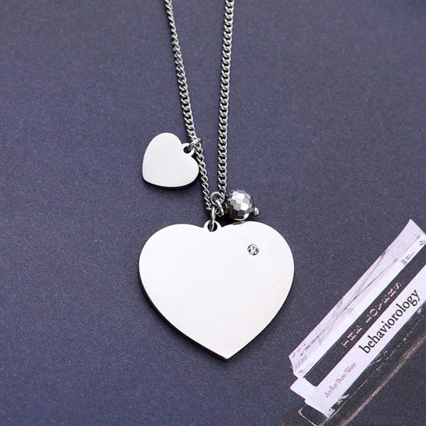 chains long color love heart stainless steel pendants necklaces for women jewelry party gift 2021 fashion female collier bijoux, Silver
chains long color love heart stainless steel pendants necklaces for women jewelry party gift 2021 fashion female collier bijoux, Silver
