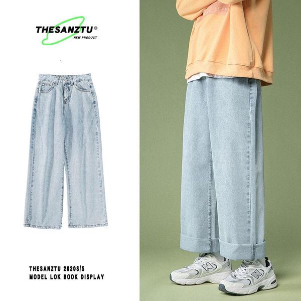 men's jeans spring wide-leg fashion casual retro men streetwear korean loose hip-hop straight denim trousers mens -3xl, Blue
men's jeans spring wide-leg fashion casual retro men streetwear korean loose hip-hop straight denim trousers mens -3xl, Blue