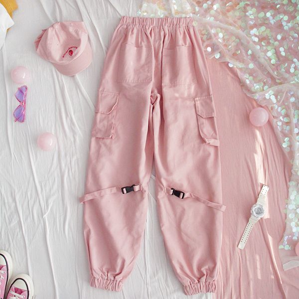 hwlzltzht plus size womens casual pants high waist sweatpants for women loose japanese harajuku pants kawaii femme fall trousers 201113, Black;white 
hwlzltzht plus size womens casual pants high waist sweatpants for women loose japanese harajuku pants kawaii femme fall trousers 201113, Black;white