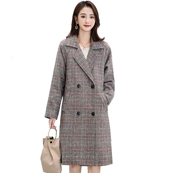 2019 autumn women plaid jacket loose casual long windbreaker coat female winter plus size woolen coats ioqrcjv h600, Black
2019 autumn women plaid jacket loose casual long windbreaker coat female winter plus size woolen coats ioqrcjv h600, Black