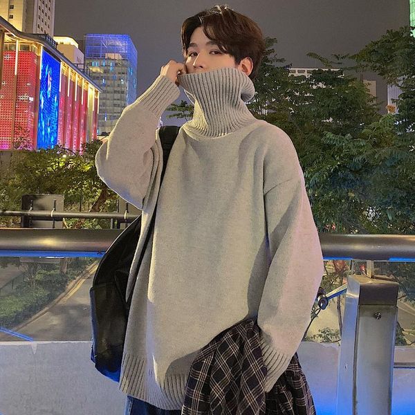 men's sweaters pr 2021 autumn winter man casual loose turtleneck solid color woman pullover long sleeve sweater male fashion clothing, White;black
men's sweaters pr 2021 autumn winter man casual loose turtleneck solid color woman pullover long sleeve sweater male fashion clothing, White;black