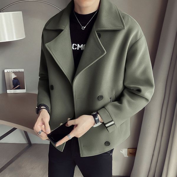 men's jacket designer winter coat casual short wool coat men's solid color casual fashion coat/casual men's coat warm and thi, Black
men's jacket designer winter coat casual short wool coat men's solid color casual fashion coat/casual men's coat warm and thi, Black
