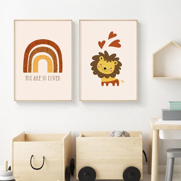 boho you are so loved rainbow nursery prints canvas painting wall art pictures posters prints for kids baby room home decoration
boho you are so loved rainbow nursery prints canvas painting wall art pictures posters prints for kids baby room home decoration