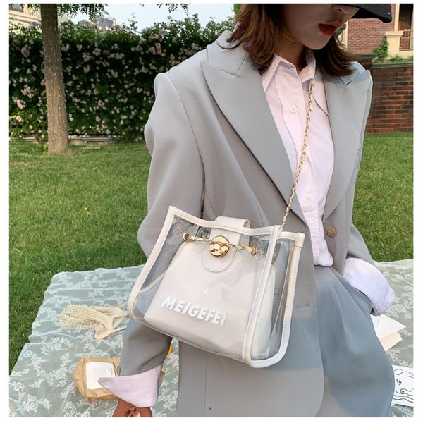 2020 summer pvc women's shoulder new transparent jelly women's chain portable one shoulder bag mother bag e3js0
2020 summer pvc women's shoulder new transparent jelly women's chain portable one shoulder bag mother bag e3js0