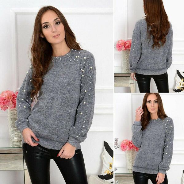 women's sweaters casual women half-high collar sweater beaded knit long-sleeved loose long pullover top, White;black
women's sweaters casual women half-high collar sweater beaded knit long-sleeved loose long pullover top, White;black
