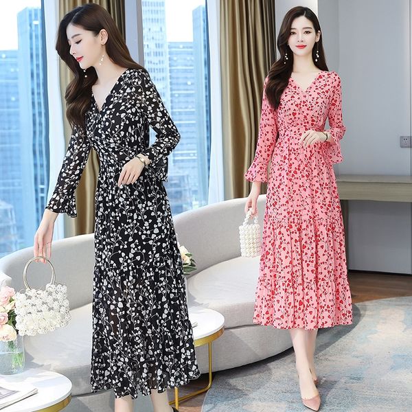 2020 new autumn dress women's long sleeve long style over new autumn design the knee temperamentwaistline shows thin skirt design sense, Black;gray
2020 new autumn dress women's long sleeve long style over new autumn design the knee temperamentwaistline shows thin skirt design sense, Black;gray