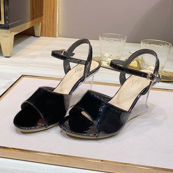 2021 summer women extmree high heels waterproof sandals transparent wedges sandals big size rhinestone party female shoes, Black
2021 summer women extmree high heels waterproof sandals transparent wedges sandals big size rhinestone party female shoes, Black