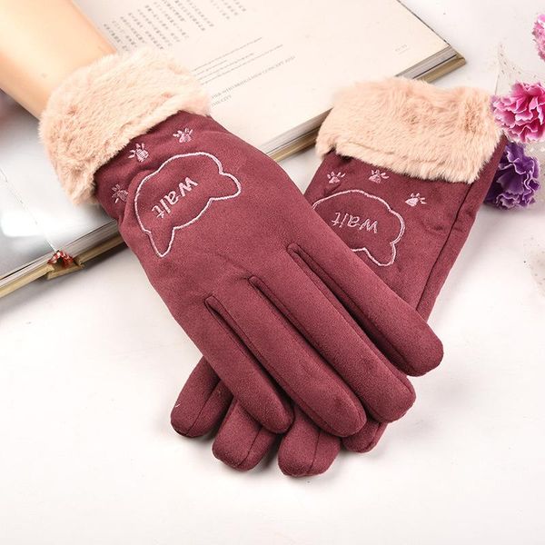 five fingers gloves women winter suede warm simple touch screen plush thickened outdoor riding cotton, Blue;gray
five fingers gloves women winter suede warm simple touch screen plush thickened outdoor riding cotton, Blue;gray