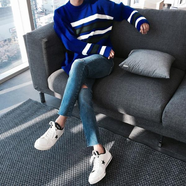 men's sweaters thicken crewneck sweatshirt pullovers men winter knitted sweater loose outdoor roupas masculinas striped clothing bd50pp, White;black
men's sweaters thicken crewneck sweatshirt pullovers men winter knitted sweater loose outdoor roupas masculinas striped clothing bd50pp, White;black