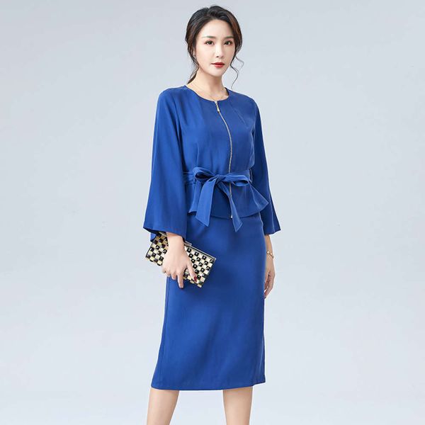 spring 2021 new round neck 9 / 4 sleeve jacket medium casual suit waistband hip skirt 2-piece women's set, Tan;black
spring 2021 new round neck 9 / 4 sleeve jacket medium casual suit waistband hip skirt 2-piece women's set, Tan;black