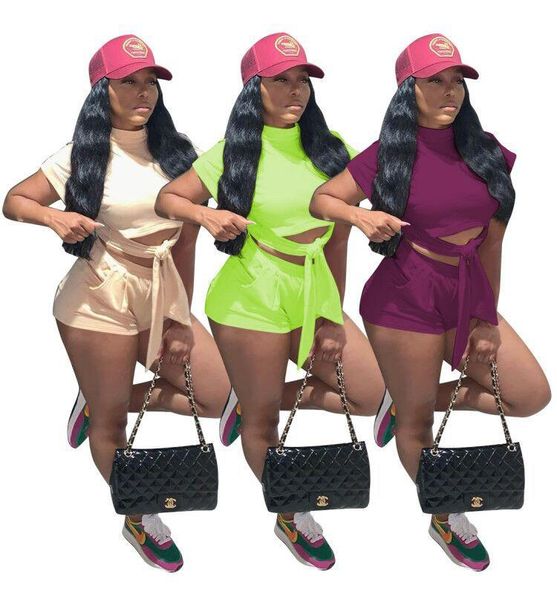 gym clothing solid tracksuit set women short sleeve lace up crop shorts suit running sports work out fitness home outfits, White;black
gym clothing solid tracksuit set women short sleeve lace up crop shorts suit running sports work out fitness home outfits, White;black