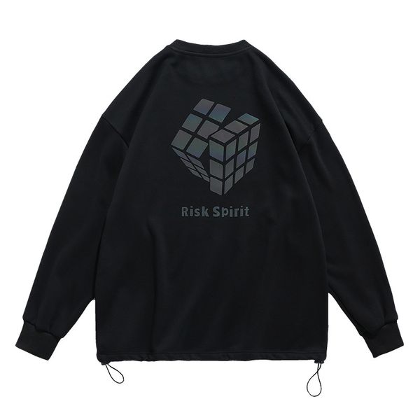 2021 new autumn pulvering around the neck loosed color reflexive impression casual magical cube fashion big male size 5re3, Black
2021 new autumn pulvering around the neck loosed color reflexive impression casual magical cube fashion big male size 5re3, Black