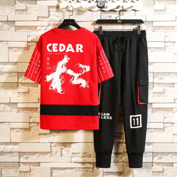 2021 new cotton men's t shirts+pants men brand clothing two piece suit tracksuit fashion casual printed tshirts hip hop sets 9dtp, White;black
2021 new cotton men's t shirts+pants men brand clothing two piece suit tracksuit fashion casual printed tshirts hip hop sets 9dtp, White;black