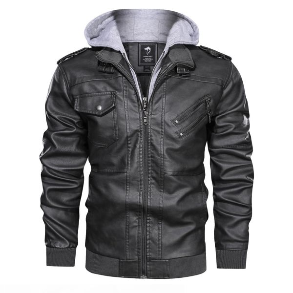 mens fashion leather jackets hooded autumn winter pu jacket street style clothing long sleeve zipper men's outerwear coats 2020 ne, Black;brown
mens fashion leather jackets hooded autumn winter pu jacket street style clothing long sleeve zipper men's outerwear coats 2020 ne, Black;brown