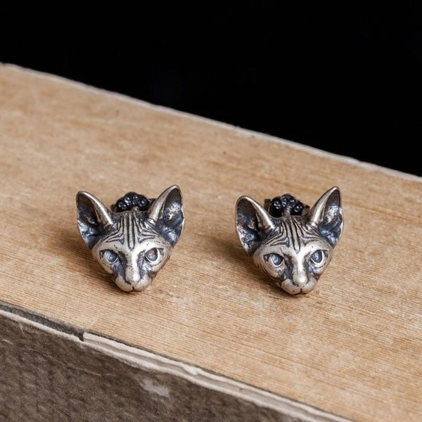 stud 925 sterling silver cat ears earrings women punk vintage party wedding jewelry gifts for girls, Golden;silver
stud 925 sterling silver cat ears earrings women punk vintage party wedding jewelry gifts for girls, Golden;silver