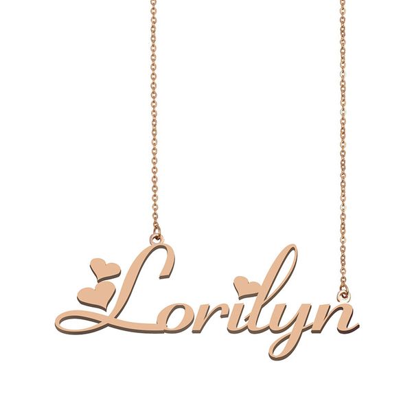 lorilyn name necklaces pendant custom personalized for women girls children friends mothers gifts 18k gold plated stainless steel, Silver
lorilyn name necklaces pendant custom personalized for women girls children friends mothers gifts 18k gold plated stainless steel, Silver