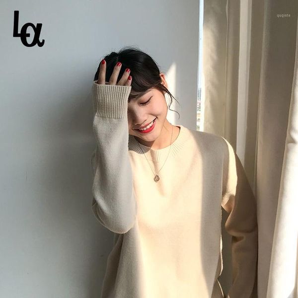 casual loose long sleeve winter sweater basic o-neck knitted jumpers for women sweater female pullovers streetwear1, White;black
casual loose long sleeve winter sweater basic o-neck knitted jumpers for women sweater female pullovers streetwear1, White;black