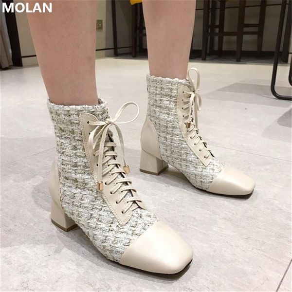 molan brand design 2020 осень корейской моды gingham площади toe шнуровка среднего hees comfy короткие ботильоны zipper партии casual, Black
molan brand design 2020 осень корейской моды gingham площади toe шнуровка среднего hees comfy короткие ботильоны zipper партии casual, Black