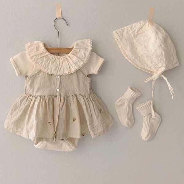2021 new newborn baby girls clothing sets embroidery floral sling shirts ruffles collar bodysuits 2pcs korean style toddlers kids outfits lx, Blue
2021 new newborn baby girls clothing sets embroidery floral sling shirts ruffles collar bodysuits 2pcs korean style toddlers kids outfits lx, Blue