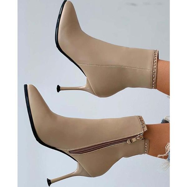 ribetrini ins girl zipper high heels rivet shoes pointed toe ankle women boots black thin heel autumn boots
ribetrini ins girl zipper high heels rivet shoes pointed toe ankle women boots black thin heel autumn boots