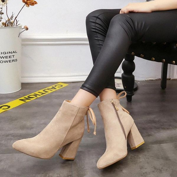 2021 women classics ankle boots kid suede soft shoes anti-skid women boots high heels zipper causal ladies footwear #xi2n, Black
2021 women classics ankle boots kid suede soft shoes anti-skid women boots high heels zipper causal ladies footwear #xi2n, Black