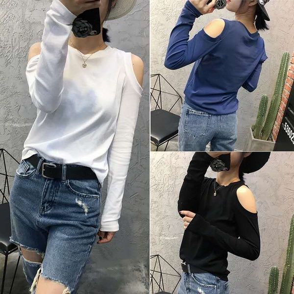spring and autumn clothing new korean coat t-shirt version of heart senseoff shoulder long sleeve loose t-shirtwomen's fashio, White
spring and autumn clothing new korean coat t-shirt version of heart senseoff shoulder long sleeve loose t-shirtwomen's fashio, White
