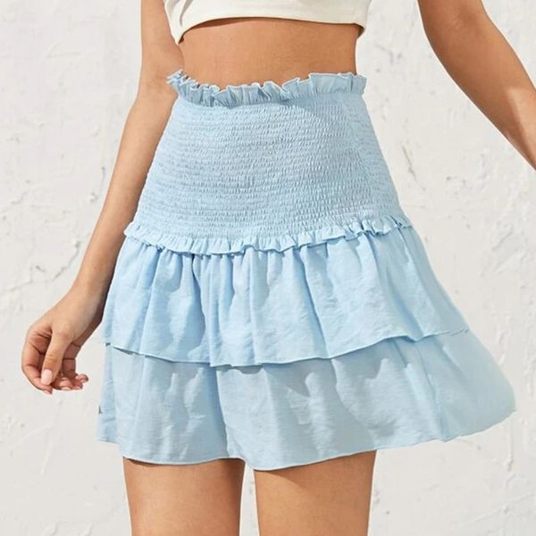 summer fashion blue woman mini skirt female a-line pleated thin ladies cake skirt high waist casual vintage y1214, Black
summer fashion blue woman mini skirt female a-line pleated thin ladies cake skirt high waist casual vintage y1214, Black