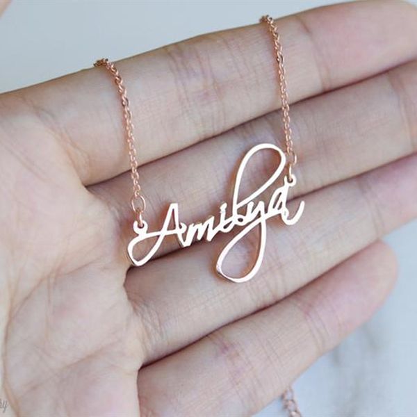 custom name necklace women personalized names customized collare stainless steel chain handwriting nameplate fashion jewelry q1113, Silver
custom name necklace women personalized names customized collare stainless steel chain handwriting nameplate fashion jewelry q1113, Silver