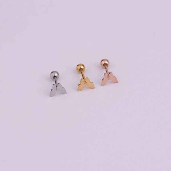 simple cute small stainless steel butterfly shape ear cartilage stud earring trendy punk gold color ear cuff jewelry, Golden;silver
simple cute small stainless steel butterfly shape ear cartilage stud earring trendy punk gold color ear cuff jewelry, Golden;silver