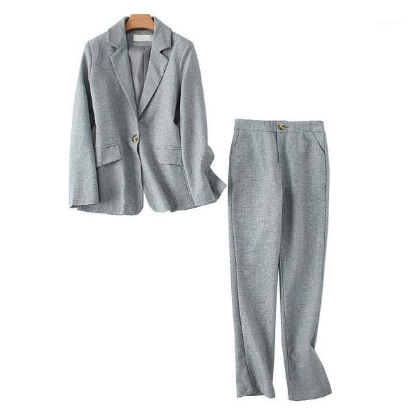 women's two piece pants women blazer sets single button coat straight leg office lady suit set suits1, White
women's two piece pants women blazer sets single button coat straight leg office lady suit set suits1, White
