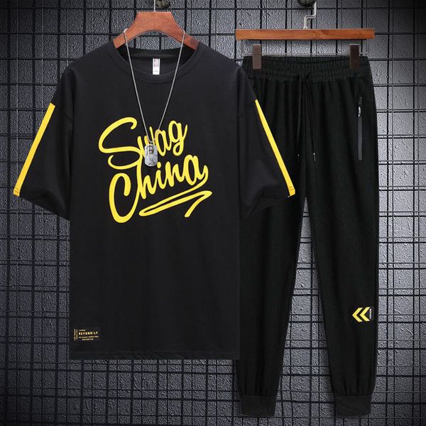 casual men set streetwear hip hop 2020 new t-shirt and ankle-length pant outwear printed two piece set clothes 1028, Black;white
casual men set streetwear hip hop 2020 new t-shirt and ankle-length pant outwear printed two piece set clothes 1028, Black;white