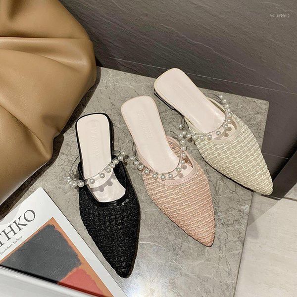 summer women's slippers low heel casual slipper slip on mules slides pointed toe sandals fashion sweet string bead slippers1, Black
summer women's slippers low heel casual slipper slip on mules slides pointed toe sandals fashion sweet string bead slippers1, Black
